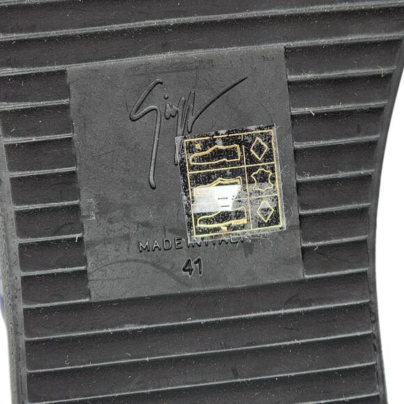 Giuseppe Zanotti Coby Metallic Leather Hi Top Sneakers EU 41 US 8 - New $1095 - Picture 7 of 10